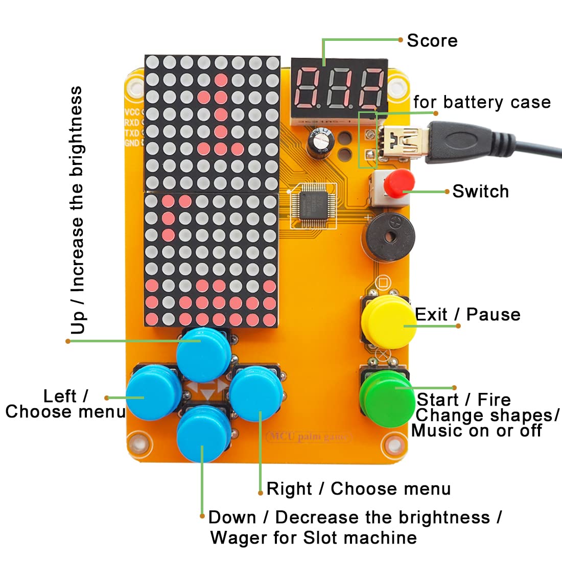 DIY Solder Project Game Kit with 5 Retro Classic Games for Electronic Soldering Practice and Learning, Comfortable Acrylic Case and Handheld Size, Ideal Gift for Family and Friends by VOGURTIME VOGURTIME