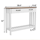 TaoHFE Farmhouse Narrow Console Table Modern Wooden,Living Room Tables Narrow Side Tables for Entryway,Entry Table with Storage Hallway SideTable with Drawers TaoHFE