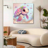 Sea Turtle Diamond Art Kits for Adults,Diamond Art Diamond Painting Kit,5D Diamond Painting DIY Full Drill Diamond Dots Painting with Tools,Gem Craft for Home Wall Decor 11.8x11.8in Kaixine