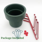 B-COOL Christmas Tree Stand for Real Trees: Xmas Base Holder With Adjustable Legs for Seasonal Displays, Home Decor Up to 7ft Tall, Green Red L B-COOL