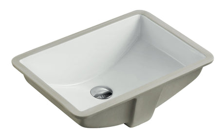 KINGSMAN 20.9 Inch Durable Rectrangle Undermount Vitreous Ceramic Lavatory Vanity Bathroom Sink - Pure White (20.9 Inch) KH KINGSMAN HARDWARE