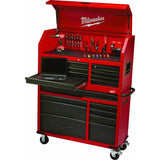 Heavy-duty, Drawer 16 Tool Chest 46 In. and Rolling Cabinet Set, Red and Black, Personal Valuables Storage Drawer with Separate Lock in the Tool Chest Milwaukee