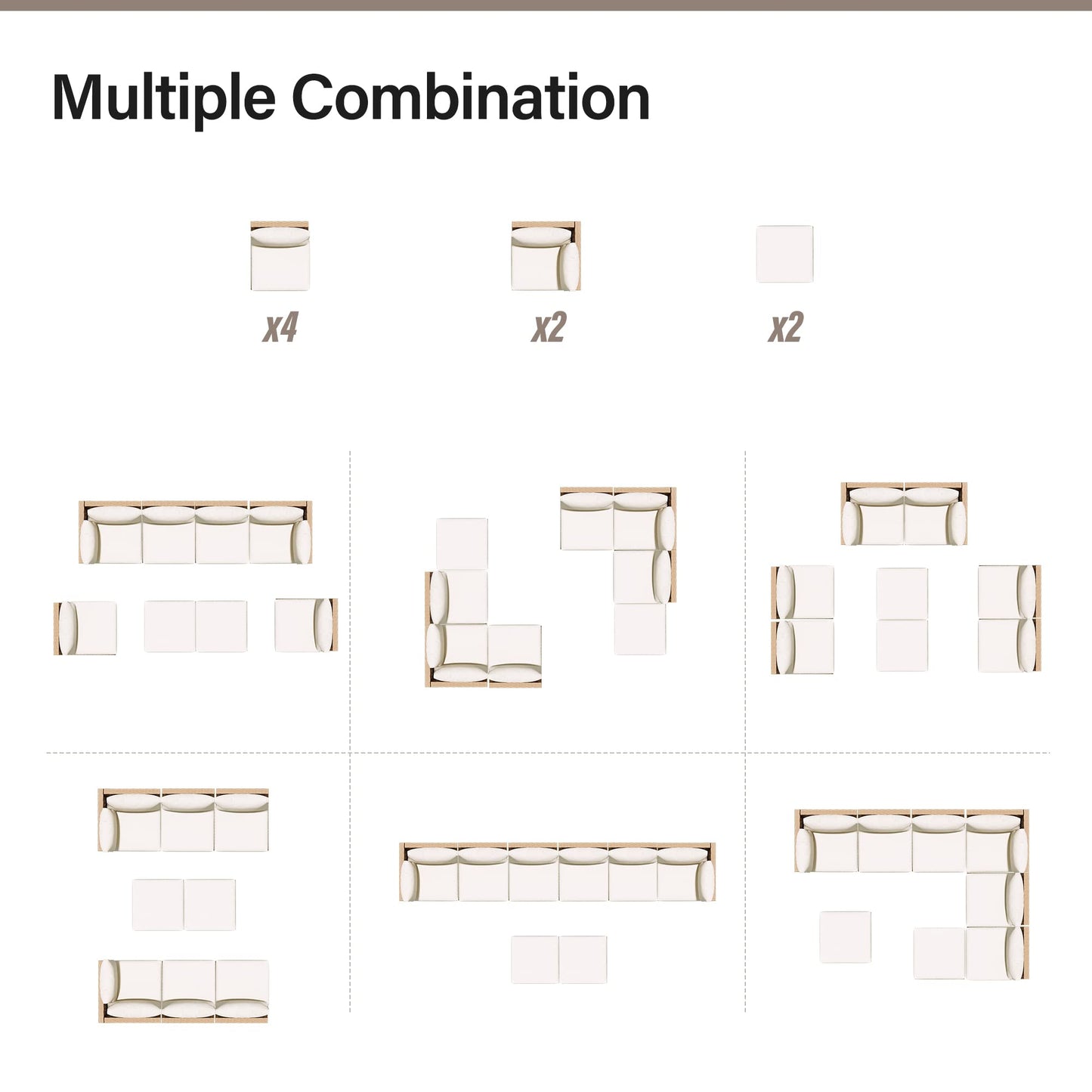 LAUSAINT HOME Outdoor Patio Furniture, 8 Piece Outdoor Sectional Sofa PE Rattan Wicker Patio Conversation Sets,All Weather Patio Furniture Set with Thick Cushions for Garden, Poolside, Backya - WoodArtSupply