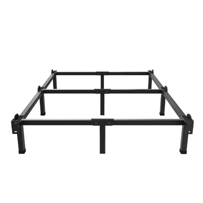 Superay Metal Bed Frame, 9-Leg Bed Base 8 inches Support for Box Spring and Mattress Set, King, Easy Assembly, Black