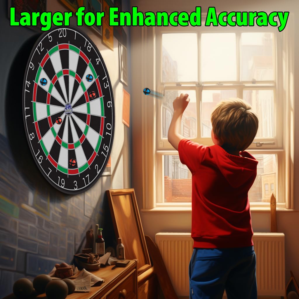 Funwares 36" Giant Dart Board for Adults and Kids, 25% Larger Than The Competition for Ultimate Indoor Fun and Outdoor Fun, Party Game for Families, Games for Kids 8-12, and Dart Game for Adults Funwares