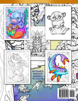Cute Coloring Book For Adults and Teens: Adorable Fantasy Animals To Color WoodArtSupply