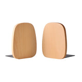 Muso Wood Book Ends for Shelves, Non-Skid Bookends for Heavy Books, Wooden Book Stopper for Home Office and Library (Beech 1 Pair) muso wood