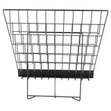 LyeXD 6 Tier Book Display Rack, Comic Book Display Wire Rack Greeting Card Display with Panel Fence, 18" Brochure Display Stand Tabletop CD Display Magazine Rack for Library Classroom (Black) LyeXD