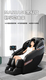 AI Smart Massage Chair, Zero Gravity, Full Body Airbag System, LED Touch Screen, Bluetooth Speakers, 3-Year Service, Black Generic