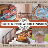 Tried & True Stain + Finish - Dark Walnut - Quart - Natural Stain & Oil Finish for Wood, Pigmented Danish Oil, Food Safe, Solvent Free, VOC Free, Dye Tried & True