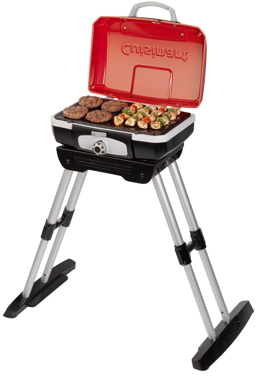 Cuisinart CGG-180 Petit Gourmet Portable Gas Grill with VersaStand, Red