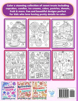 Coloring Book for Kids: Cupcakes, Desserts, Sweets & Treats for Girls Ages 6-12 WoodArtSupply