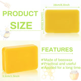 Treela 3 LB Yellow Beeswax Block Pure Natural Beeswax Cosmetic Grade Wax Block for Moisturizer Lotions Creams Lip Balms Soaps Candle Making Treela