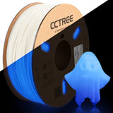 CCTREE 3D Printer High Speed ABS Filament 1.75mm, Dimensional Accuracy +/- 0.03mm, ABS 1kg Spool (2.2lbs) Excellent Resistance, Glow in Dark (Glow Blue) CCTREE