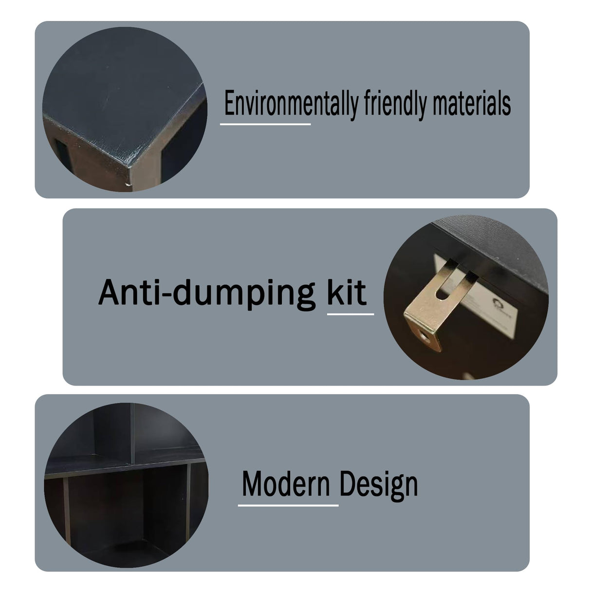 TaoHFE Short Bookshelf with 2-Layer 5 Cube Shelf,Wooden Bookcase Modern Minimalist Style, Horizontal Bookshelf for Living Room, Classroom, Bedroom, Book Shelf with Storage Cube Bookcase, Black TaoHFE