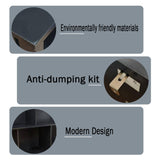 TaoHFE Short Bookshelf with 2-Layer 5 Cube Shelf,Wooden Bookcase Modern Minimalist Style, Horizontal Bookshelf for Living Room, Classroom, Bedroom, Book Shelf with Storage Cube Bookcase, Black TaoHFE