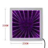 The Geeky Days Anonymous Guy Fawkes Mask 3D Stunning Optical Illusion Wood Frame V for Vendetta LED RGB Infinity Mirror Never Ending Tunnel Light The Geeky Days