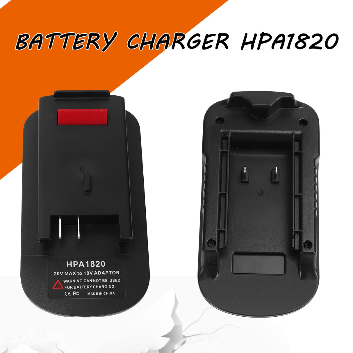 20V Adapter HPA1820 for Black&Decker LBXR2020 18V to 20V Batteries Convertor Adapter for Black Decker 18V NiCad & NiMh Battery ToolsHPB18 HPB18-OPE 244760-00 A1718 FS18FL FSB18 for Porter & S laipuduo