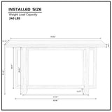 LKTART 59.05" Sofa Table Contemporary Narrow Long Entryway Console Table Behind Couch Table with Rubber Wood Leg for Hallway Living Room Foyer (Black) LKTART