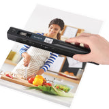 MUNBYN Portable Scanner, Photo Scanner for A4 Documents Pictures Pages Texts in 900 Dpi, Flat Scanning, Include 16G SD Card, Wand Document Reader Uploads Images to Computer Via USB Cable, No Driver MUNBYN