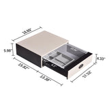 Leather-Wrapped Biometric Jewelry & Gun Vault – Quick-Access Fingerprint Lock XPEDITION