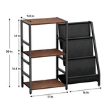 Record Player Stand, Turntable Stand with Vinyl Record Storage, 3-Tier Record Player Table 200+ Albums, End Table with Vinyl LP Display Shelf Holder, Turntable Cabinet Media Console for Stereo FEKTIK