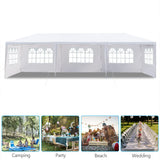 DOINUO White Party Tent 10'x30' Outdoor Wedding Canopy Tents for Parties with 5 Removable Sidewalls Waterproof Event Gazebo Shelter Tent Perfect for Birthday Wedding Graduation DOINUO