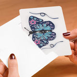 WEBEEDY 20 Sets DIY Butterfly Paper Quilling Kit for Adults Beginners Greeting Card Making with Envelope and Instruction,DIY Animal Cards for All Occasions for Birthday,Holiday,New Year,Thanksgiving WEBEEDY
