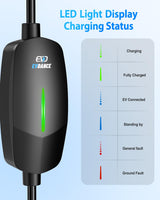 EVDANCE Level 1&2 EV Charger, Electric Vehicle Portable Charger with 25FT Cable, Home EV Charging Station for J1772 Electric Cars, 16Amp 110V-240V, NEMA 6-20 & NEMA 5-15 Plug EVDANCE