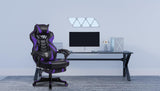 Vonesse Gaming Chair for Adults,Computer Chair with High Back,Big and Tall Gaming Chairs with Footrest and Massage,Reclining Gamer Chair(Purple/Black) Vonesse