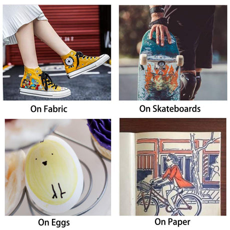 Shuttle Art 30 Colors Permanent Markers, Fine Point, Assorted Colors, Works on Plastic,Wood,Stone,Metal and Glass for Kids Adult Coloring Doodling Marking Shuttle Art