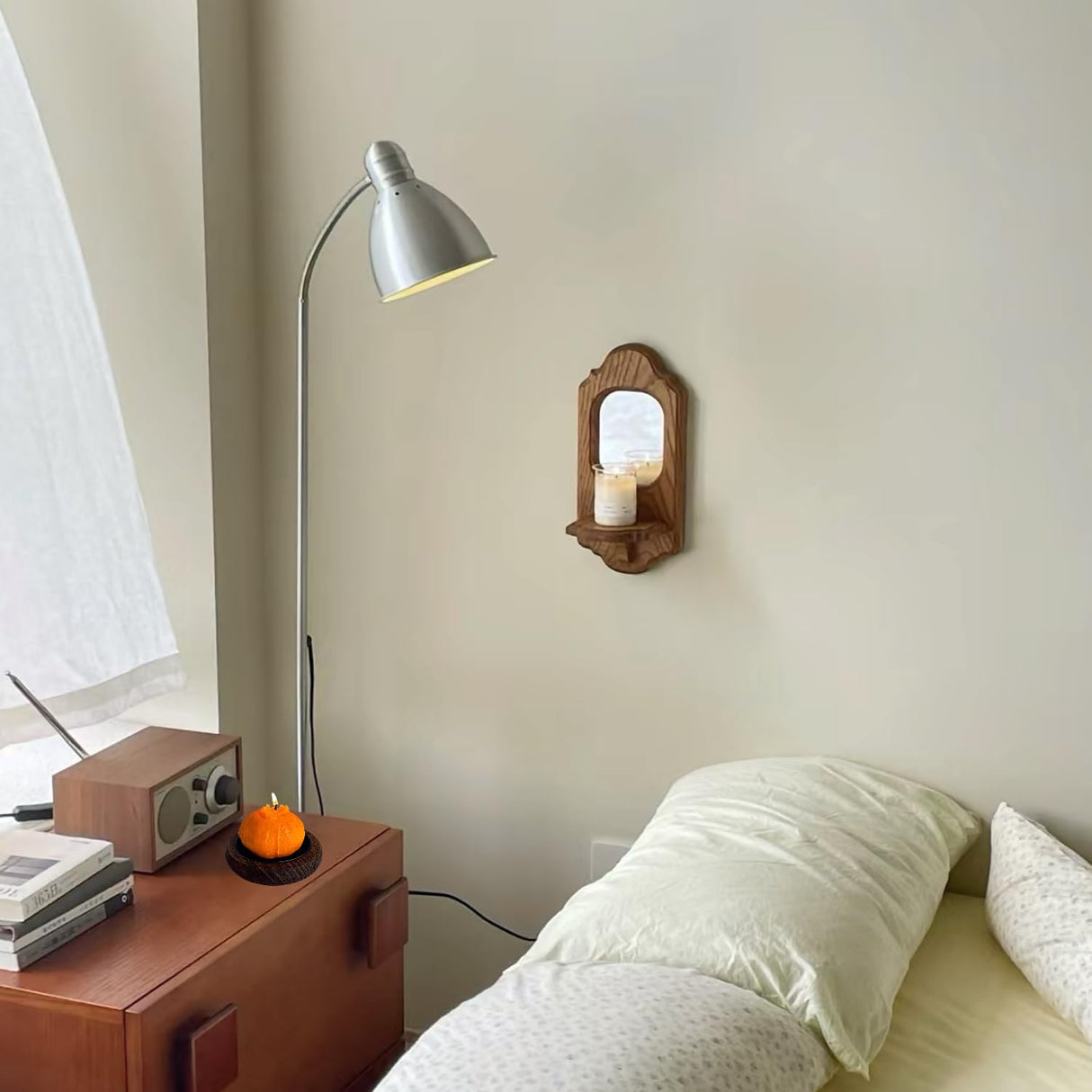 Wood Candle Holder 3 PCS Farmhouse Decor Wooden Pillar Candles Tray for Table Centerpiece Small Decorative Tray Riser Round Wooden Plate Pedestal Stand for Coffee Table for Home Decor Phinicco