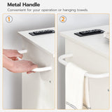 HOOBRO Kitchen Island with Power Outlet, Kitchen Storage Island with Spice Rack and Drawer, Rolling Kitchen Cart on Wheels, for Home, Kitchen and Dining Room, White WT82UZD01G1 HOOBRO