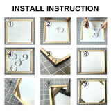 ECYC Ltd 40 x 40cm Wood Canvas Frame Kit, DIY Canvas Stretcher Bars Canvas Frame Diamond Art Wooden Frames Stretch Canvas Wood Frame for Oil Paintings, Prints, Wall Art, Gallery Wrap, Home Décor ECYC Ltd