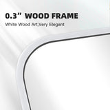 CULER White Bathroom Wall Mirror,20 x 30 Inch Rectangle Vanity Modern Tempered Glass Mirror for Bedroom,Living Room,Entryway CULER