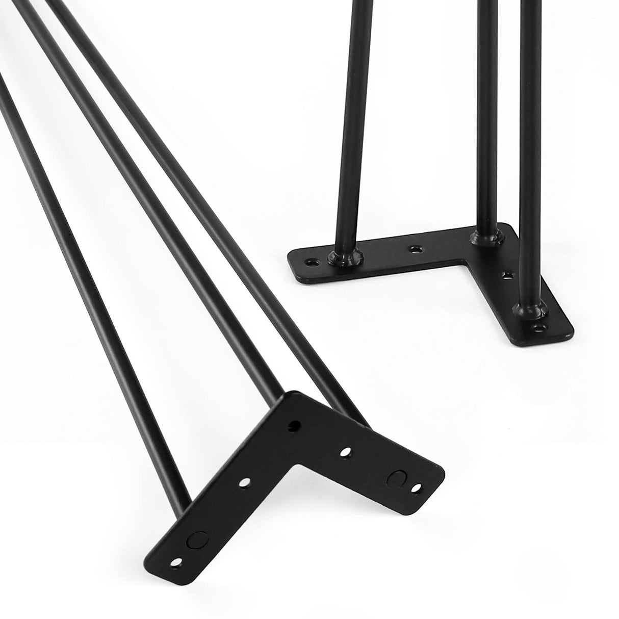 Ironalita 36 Inch Hairpin Legs for Furniture set of 4, Heavy Duty 3 Rod Metal Table Legs with 3/8" Black Solid Iron, DIY Hair Pin Legs for Counter Bar Stool, Console Table, Entryway Table, Plant Stand Ironalita
