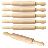 BILLIOTEAM 6 Pack 8 Inch Mini Wood Rolling Pin,Great for Children Kids Girls and Boys,Small Wooden Rollers for Art and Crafting,Baking,Cookie Dough,Cooking,Clay,Play Doh BILLIOTEAM