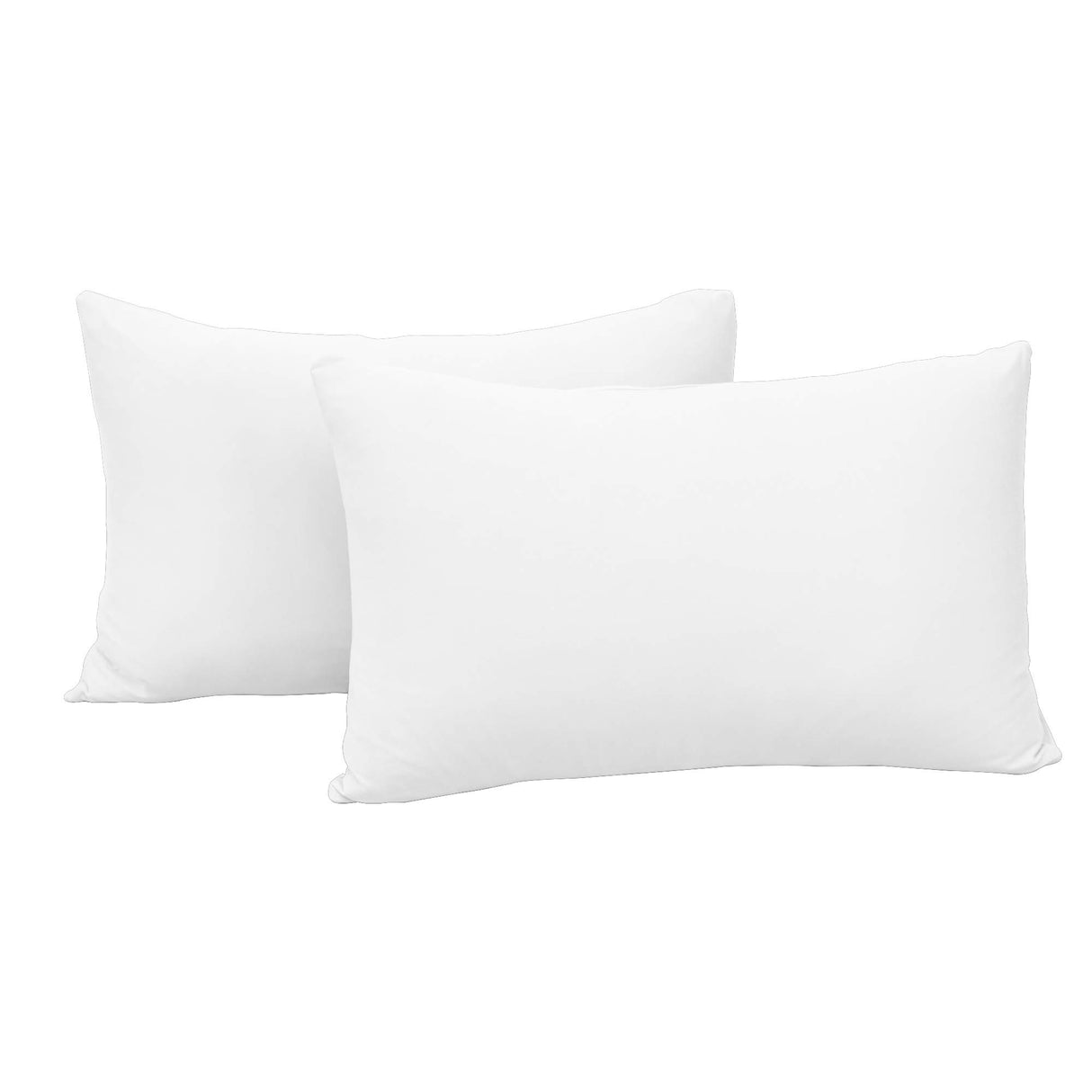 2-Pack Jersey Knit Pillow Cases Standard/Queen - Ultra Soft T-Shirt Like White Pillowcases Microfiber Blend - Envelope Closure Queen or Standard Size Set of 2, White N&Y HOME