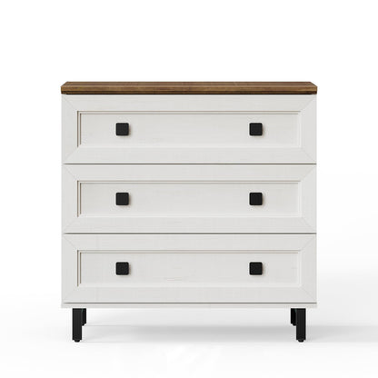 FENSULN White Dresser with 9 Drawers,3 in 1 Farmhouse Modern Chest of Drawers with Spacious Storage for Bed Room,Livingroom Hallway