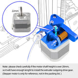 Updated Dual Gear Ender 3 Extruder, Dual Hardened Steel Drive Gear CR10S Pro Extruder Blue Compatible for Ender 3 V2, Ender 3 Pro,Ender 3 Max,Ender 5/CR10,3D Printer 1.75 mm Filament Extruder SAPLUSREPRAP