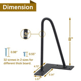 Thanaddo 8" Hairpin Furniture Legs 4PCS, Heavy Duty Solid Steel 2 Rod Furniture Legs with 2 Sizes Screws and 4pcs Floor Protectors for Nightstand, Cabinet, Bench Chair, Coffee Table, Desk, etc, Black Thanaddo