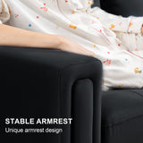 Belffin Velvet U Shaped Sectional Sofa Couch with Storage Ottoman Convertibel Sectional Sofa with Reversible Chaises Black Belffin