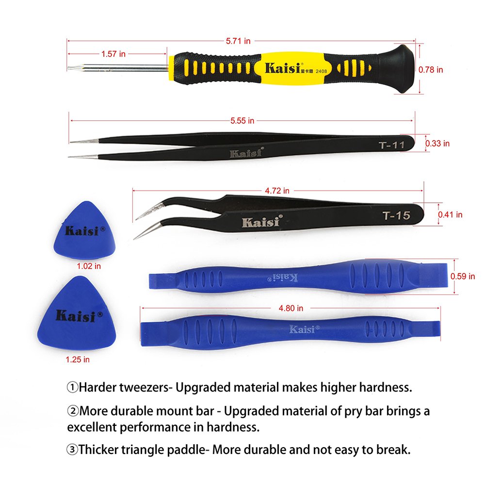 Kaisi 16-Piece Precision Screwdriver Set Repair Tool Kit Compatible Samsung, iPhone, iPad, Computers, Laptops and Other Devices Kaisi