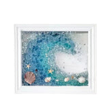 DIY Mosaic Kit for Adults – Complete Glass Mosaic Craft Kit with Sea Glass, Resin, Frame – Easy Resin & Stained Art Starter Set for Beginners & Adult Creative Projects (Wave Design) CIYOJA