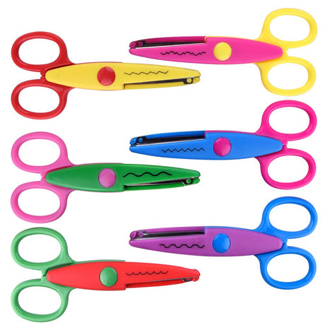 KUUQA 6 Pcs Kids Safety Scissors Art Craft Scissors Set for Kids and Students Paper Construction Supplies KUUQA