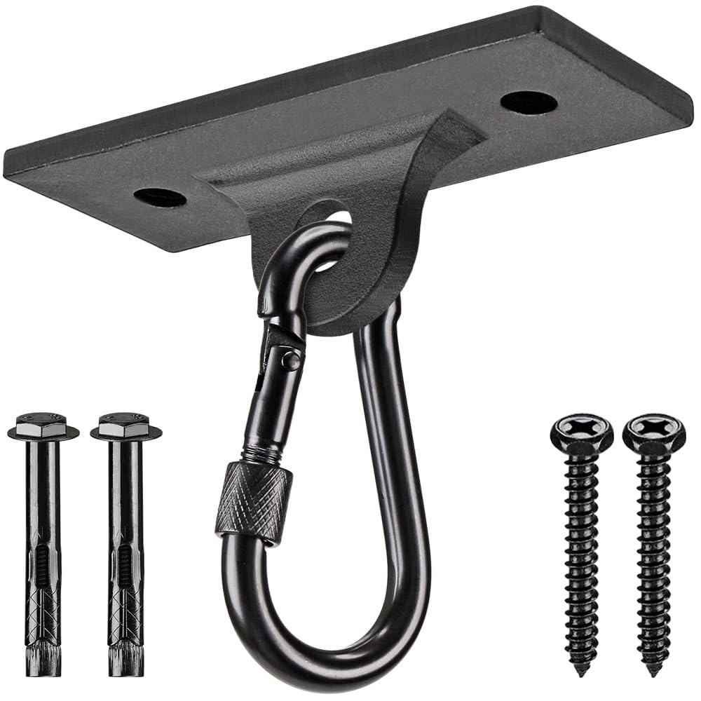 Dolibest Heavy Bag Hangers Brackets, Punching Bag Hangers, Heavy Bag Ceiling Mount with Carabiner for Body Weight Strength Training Systems, Aerial Yoga Swing & Hammock, Resistance Band Dolibest