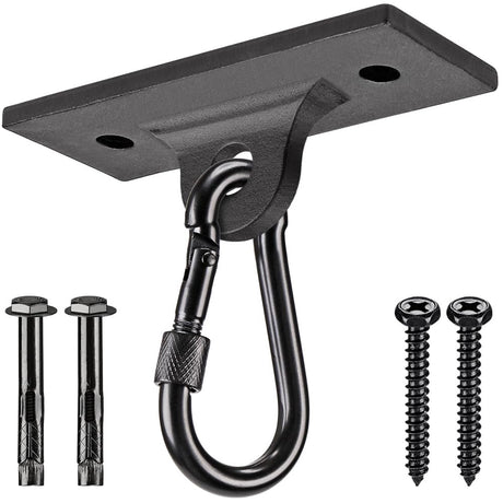 Dolibest Heavy Bag Hangers Brackets, Punching Bag Hangers, Heavy Bag Ceiling Mount with Carabiner for Body Weight Strength Training Systems, Aerial Yoga Swing & Hammock, Resistance Band Dolibest