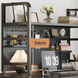 FUYAO 3 Tier Metal Hutch Bookcase Organizer, Sturdy Desktop Bookshelf for Office Desk, Countertop Hutch Display Shelf for Home Dorm Computer Desk FUYAO