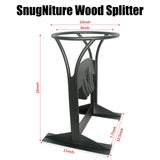 SnugNiture Firewood Kindling Splitter 9IN, Manual Kindling Log Splitting Tool, XL Cast Steel Log Splitting Wedge, Hand Sturdy Firewood Cutter, Splits SnugNiture