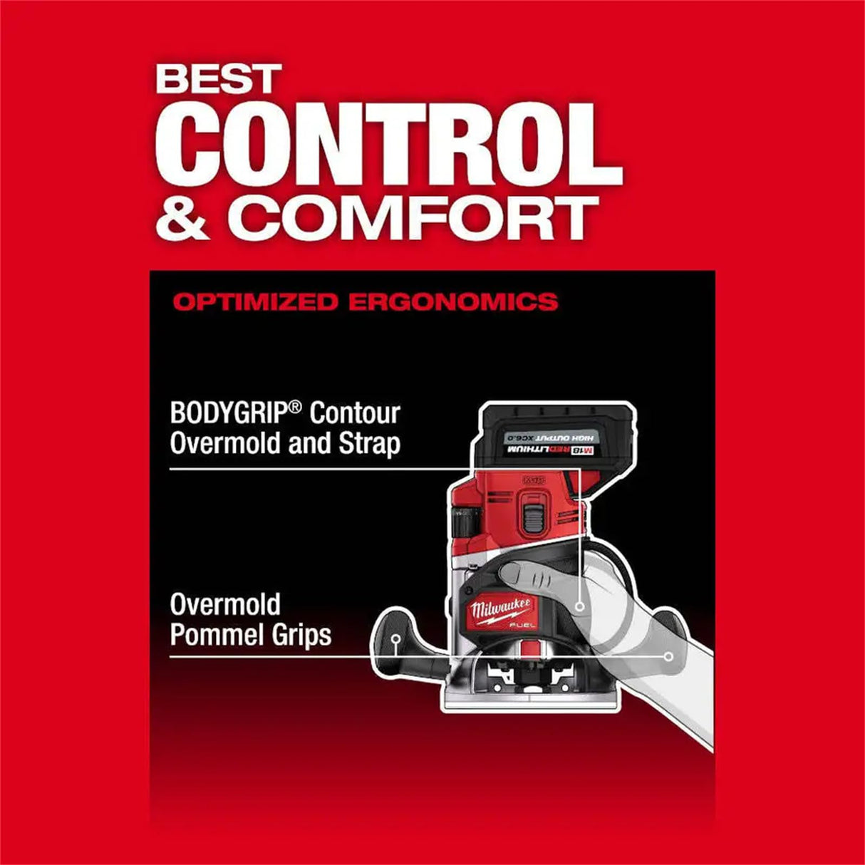 2838-20 For Milwaukee M18 FUEL 18V 1/2" Cordless Lithium-Ion Router - Bare Tool WoodArtSupply